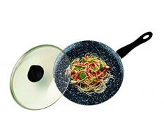 MEPRA Wok Pierre Fantaisie-Acier Inoxydable 18/10 Noir