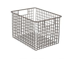 InterDesign Classico Fil Panier de Rangement pour Cuisine, Garde-Manger, Armoire, 12 x 9 x 8