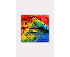 Bonamaison Horloge Murale en MDF, Multicolore, 30 x 30 cm