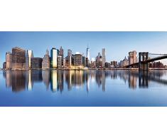 Papier Peint dÃ©co trompe loeil MANHATTAN PANORAMIQUE 6 x 2,70 m | DÃ©co murale XXL QualitÃ© HD Scenolia