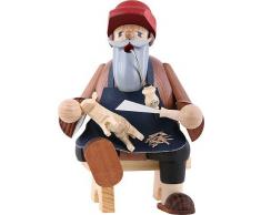 KWO Olbernhau Encens Allemand Fumeur Sculpteur sur Bois - 16cm / 6 Pouces - Authentique Allemand Fumeurs Erzgebirg