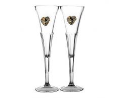 Crystelle aljulia 05220 Champagne Verre, Cristal, 210 ML, 7, 5 x 27 cm, 2 unités