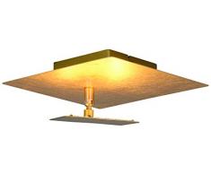 Näve Leuchten Plafonnier LED Gold Leaf, métal, or, 20 x 20 x 8 cm