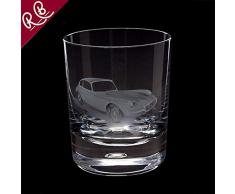 Royal Brierley 1 en Cristal avec Gravure Jaguar Type E Verre Transparent