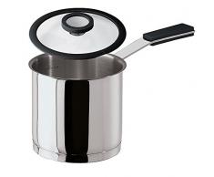 Sambonet OClock Grey Casserole Ã Lait avec Couvercle, Acier Inoxydable, Gris, 12Â cm