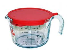 Ocuisine 50297 Carafe en verre avec couvercle, 1000 Cc