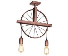 Homemania Lampe à suspension W43xd10xh55 cm Cuivre