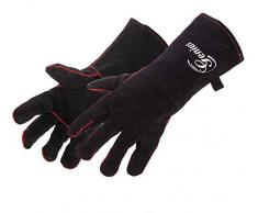 Genius BBQ Gants de Barbecue en Cuir Noir