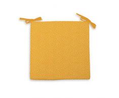 Soleil docre Paon Dessus de Chaise, Polyester, Jaune, 40 x 40 x 5 cm