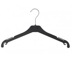 Le Cintre FranÃ§ais - Pack de 450 - AUAD 40 NOIR Cintre Plastique Encoche Bretelle Plastique Noir 40x0.8x23 cm