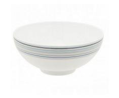 DEGRENNE 227595 Saladier Rond, Porcelaine, Bleu, 26 x 25,4 x 11,4 cm