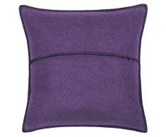 Zoeppritz since 1828 Coussin décoratif en Polyester Viscose, 490 Aubergine, 50 x 50 cm
