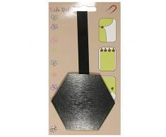 STEPHANOISE Magnet RÃ©sine Hexagone, Noir, Taille 8 x7 cm