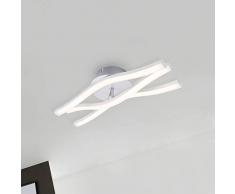 Briloner Leuchten 3186-039 LED, plafonnier Ã 3 Sources Lumineuses, 6 Watts, 480 lumens, 3 000 kelvins, Couleur Aluminium, 365 x 120 x 93mm (LxlxH), 6 W