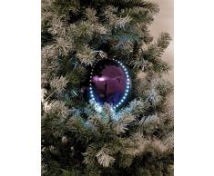 Europalms 83501240 Boule à Neige décorative avec lumières LED, Violet, 8 cm
