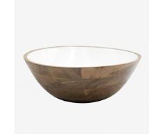 Better & Best 3081201 Saladier dÃ©coratif en Bois et Ã©mail Mar/Blanc