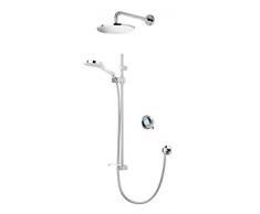 Aqualisa Douche numérique Q (dissimulée) avec pommeau réglable et pommeau Mural Fixe - Pompe intégrée pour systèmes alimentés par gravité
