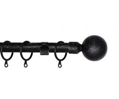easy Tringle à Rideau 120-210 Nero Argento
