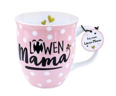 Happy Life Tasse avec motif de bus et message Version franÃ§aise non garantie, Porcelaine, Rose, 40 cl