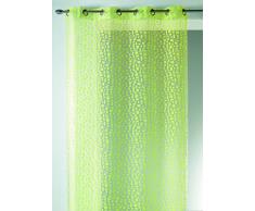 Homemaison 806436 Voilage à fils coupés Organza/Polyester Anis 1 x 140 cm