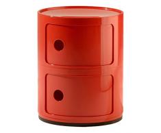Kartell COMPONIBILE Table de chevet, rouge