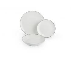 Color life vaisselle platinum blanc 18 piÃ¨ces