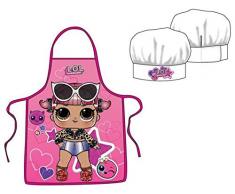 LOL SURPRISE Ensemble Cuisine, Tablier et Bonnet Chef RÃ©fÃ©rence Textiles de la Maison Unisexe Adulte, Multicolore (Multicolore), Unique
