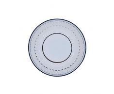 Villeroy & Boch 11-7309-0821 Boston col Blue, Assiette dÃ©corative pour salades et Desserts avec Accent Bleu, Verre de Cristal