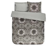 ESSENZA Trend Heritage Cadiz Ecru Housse de Couette, 100% Satin de Coton, 200x200
