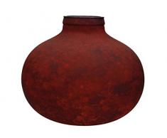 J. Kersten Vase en Verre Rouge 32 x 32 x 27 cm