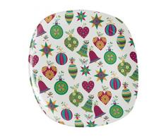 La Cija Boules de Noel Plat CarrÃ© en Porcelaine Blanc 30,5 cm