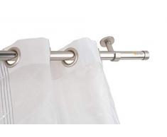 Tringle Ã Rideaux: Ã 28 mm sans Anneaux, L. 240 cm. en Acier satinÃ© - Complet