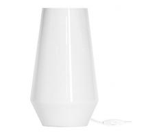 4CONCEPTS L108113000 Lampe de table en verre avec abat-jour en tissu 14 x 14 x 27 cm