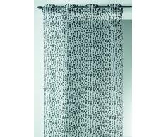 Homemaison 806435 Voilage à fils coupés Organza/Polyester Noir 1 x 140 cm