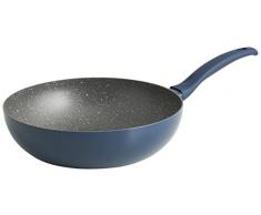 Home Professional Stone Wok 1 Manche AntiadhÃ©rent Pfluon, Bleu, DiamÃ¨tre, 28 cm