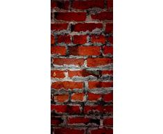 PeelitStickit ID-014 60 Largeur x Hauteurâ¯: 130 cm Mur de Brique Texture en Rouge Style Haute qualité Mural en Vinyle Papier Peint Mural