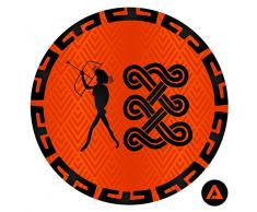 Homedecor. Maison Masai Stay Or Go DIY adhÃ©sif Cercles Murale sur Toile, tissÃ© Polyester, Grande, 71Â x 71Â cm, Tissu, Multi/Couleur, 71Â x 71Â x 71Â cm