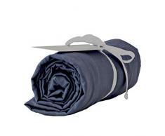 Moorish Idol - Satin de Coton Drap Housse- 140cm x 190cm- Bleu Encre