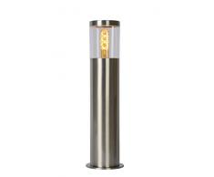 Lucide 14899/50/12 Borne extÃ©rieur, Acier, 40 W, Satin Chrome