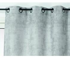 Linder Voilage Effet Béton, Polyester, Gris, 140x275 cm