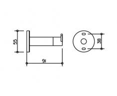 Keuco Plan 14911070000 Crochet à Serviette avec butée de Porte INOX