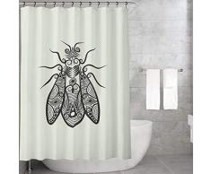 Bonamaison Rideau de Douche en Polyester Multicolore 155 x 220 cm