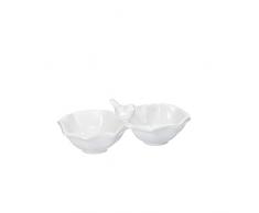 Rituali Domestici Eccomi Petits Bols en cÃ©ramique avec Sparrow, Porcelaine, Blanc, 0.1Â x 0.1Â x 0.1Â cm