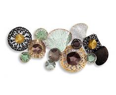 World Art TWBP6217A Cadre Sculpture Murale, MÃ©tal, Multicolore, 143 x 9 x 66 cm