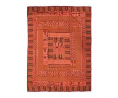 Thedecofactory 140705 Plaid, Polyester, Orange, 150 x 200 x 3 cm
