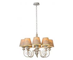 Lucide 34339/08/41 Lustre, Métal, E14, 320 W, Taupe, Blanc