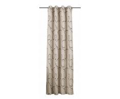 Home Fashion 51064-818 Echarpe Voilage avec Åillets Beige 245 x 140 cm