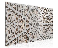 Tableau decoration murale Mandala 200 x 80 cm - XXL Impression sur Toile Salon Appartment 5 Parties - prêt à accrocher - 506155a