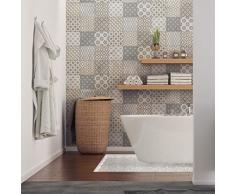Sticker adhésifs carrelages | Sticker Autocollant Carreaux de Ciment - Autocollant carreau ciment mural salle de Bain et Cuisine 15 x 15 cm - 9 credence adhesif Azulejos