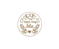 dayka Trade Sculpture et de bois, multicolore, 6.5Â x 6.5Â cm